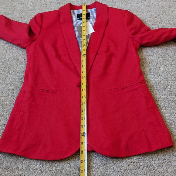 J. CREW Parke Blazer Wool Women 0 Red Holiday Christmas Preppy Party Office Work - Picture 8 of 9